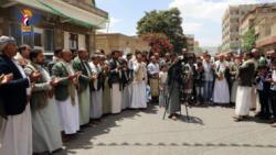 الشامي والمداني يقدّمان العزاء لأسرة المصور الإعلامي حذيفة الوصابي - قناة اليمن الفضائية